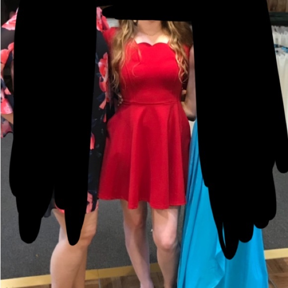 Lulu’s Tip the Scallops red dress - Picture 4 of 9